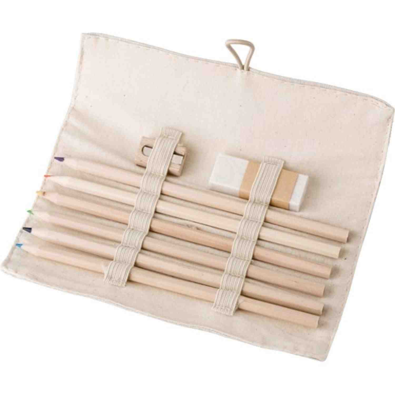 Colouring Set in Linen/Cotton Pouch